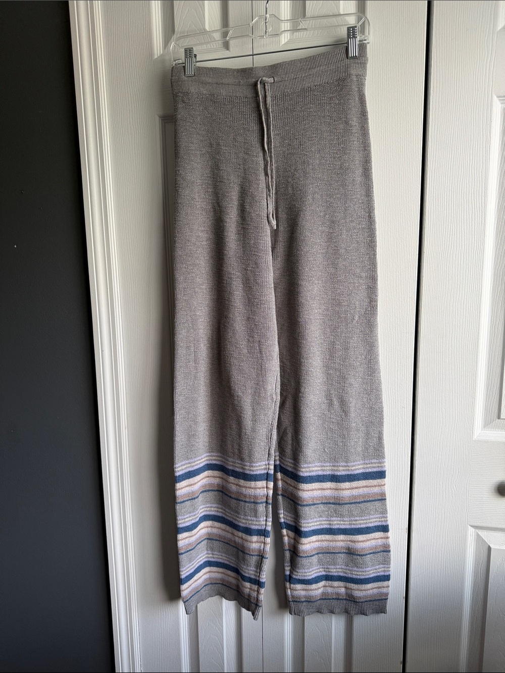 NEW Natural Life Cozy Sweater Knit Grey Lounge Pants Small